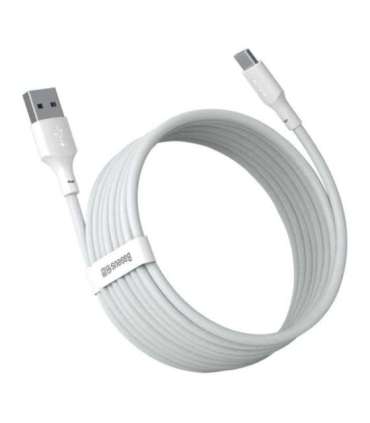 Baseus Simple Wisdom Data Cable Kit USB to Type-C 5A (2PCS/Set）1.5m White