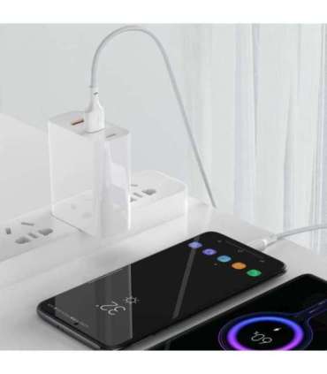 Baseus Simple Wisdom Data Cable Kit USB to Type-C 5A (2PCS/Set）1.5m White