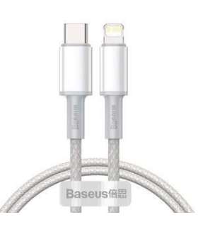 Baseus High Density Braided Cable Type-C to Lightning, PD,  20W, 1m (white)