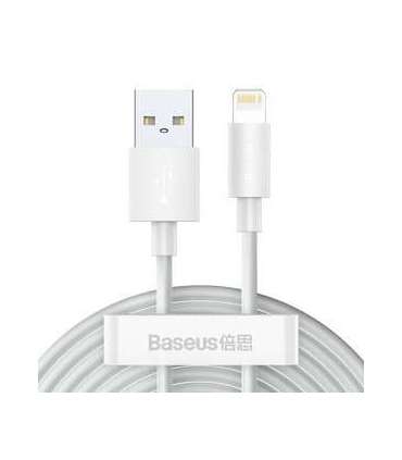 Baseus Simple Wisdom Data Cable Kit USB to Lightning 2.4A (2PCS/Set）1.5m White