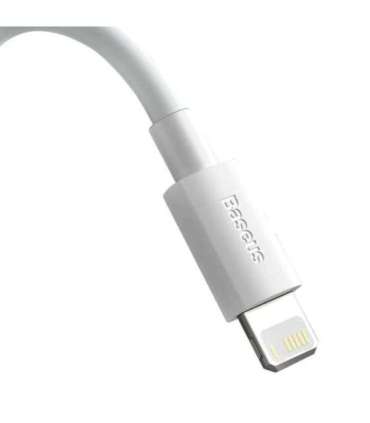 Baseus Simple Wisdom Data Cable Kit USB to Lightning 2.4A (2PCS/Set）1.5m White