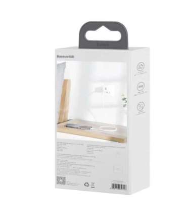 Baseus Simple Wisdom Data Cable Kit USB to Lightning 2.4A (2PCS/Set）1.5m White