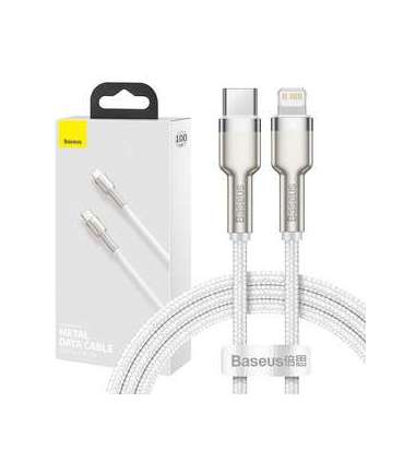 USB-C cable for Lightning Baseus Cafule, PD, 20W, 1m (white)