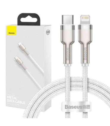 USB-C cable for Lightning Baseus Cafule, PD, 20W, 1m (white)