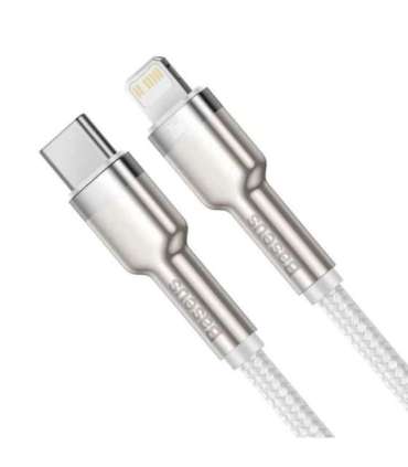 USB-C cable for Lightning Baseus Cafule, PD, 20W, 1m (white)