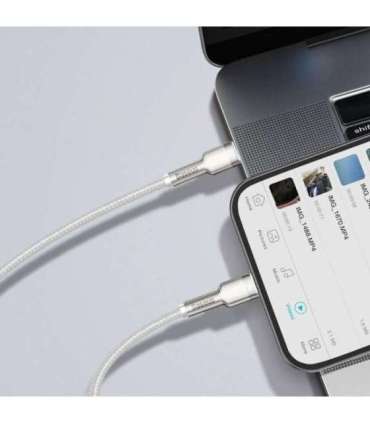 USB-C cable for Lightning Baseus Cafule, PD, 20W, 1m (white)