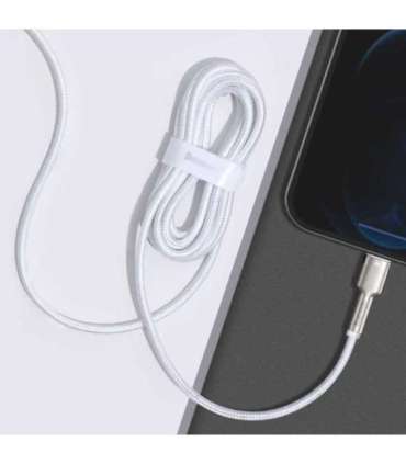USB-C cable for Lightning Baseus Cafule, PD, 20W, 2m (white)