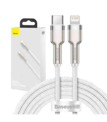 USB-C cable for Lightning Baseus Cafule, PD, 20W, 2m (white)