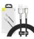 USB cable for Lightning Baseus Cafule, 2.4A, 1m (black)