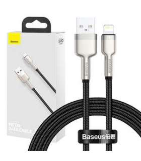 USB cable for Lightning Baseus Cafule, 2.4A, 1m (black)