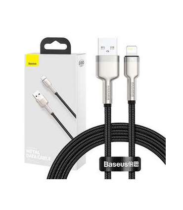 USB cable for Lightning Baseus Cafule, 2.4A, 1m (black)