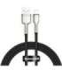 USB cable for Lightning Baseus Cafule, 2.4A, 1m (black)