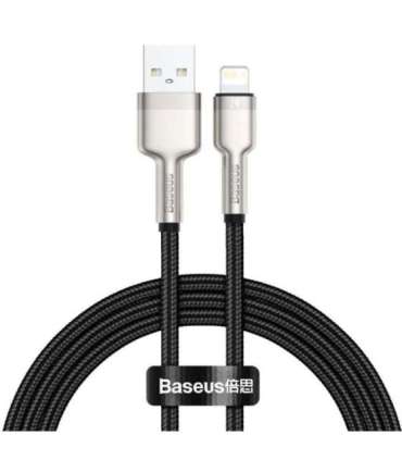 USB cable for Lightning Baseus Cafule, 2.4A, 1m (black)