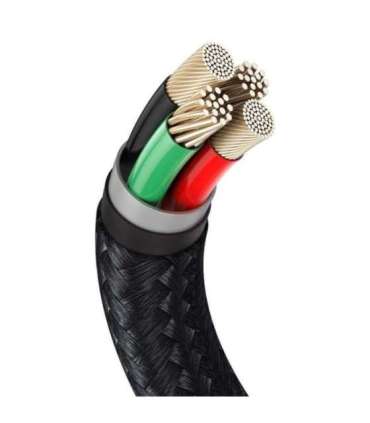 USB cable for Lightning Baseus Cafule, 2.4A, 1m (black)