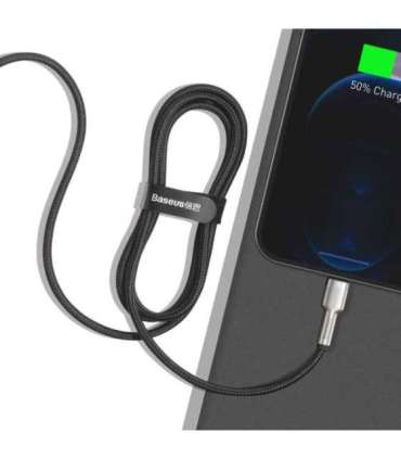 USB cable for Lightning Baseus Cafule, 2.4A, 1m (black)