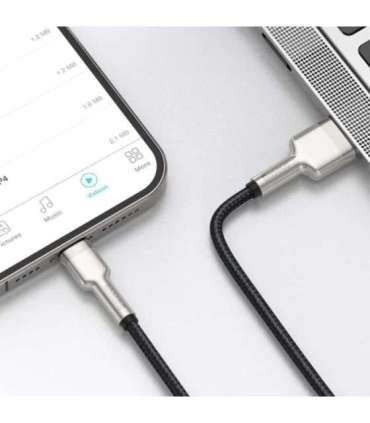 USB cable for Lightning Baseus Cafule, 2.4A, 1m (black)