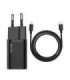 Baseus Super Si Quick Charger 1C 20W with USB-C cable for Lightning 1m (black)