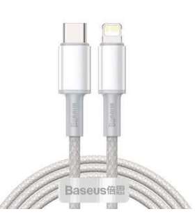 USB-C to Lightning Baseus High Density Braided Cable, 20W, PD, 2m (white)