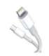 USB-C to Lightning Baseus High Density Braided Cable, 20W, PD, 2m (white)