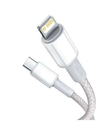 USB-C to Lightning Baseus High Density Braided Cable, 20W, PD, 2m (white)