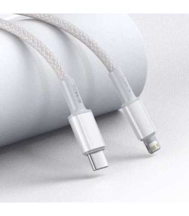 USB-C to Lightning Baseus High Density Braided Cable, 20W, PD, 2m (white)