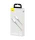 USB-C to Lightning Baseus High Density Braided Cable, 20W, PD, 2m (white)