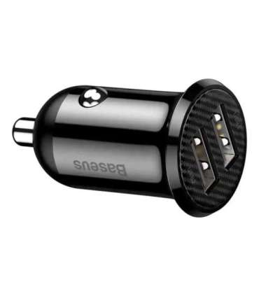 Ładowarka samochodowa Baseus Grain Pro 2x USB 4.8A (czarna)