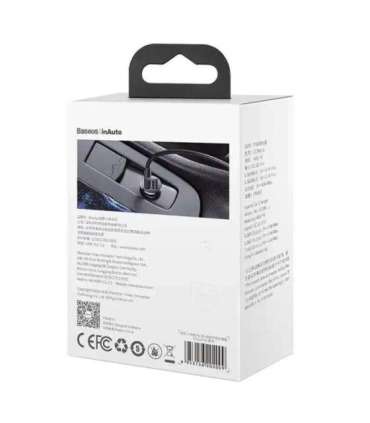 Ładowarka samochodowa Baseus Grain Pro 2x USB 4.8A (czarna)