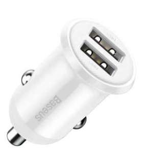 Baseus Grain Pro Car Charger 2x USB 4.8A (white)