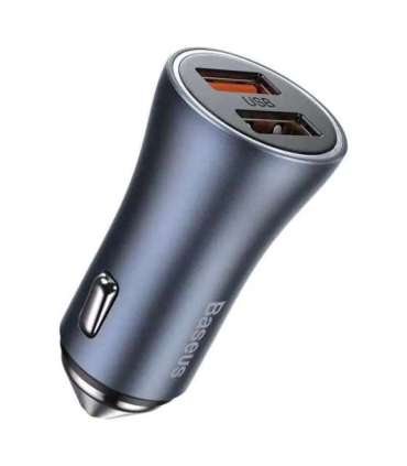 Baseus Golden Contactor Pro car charger, 2x USB, 40W (gray)