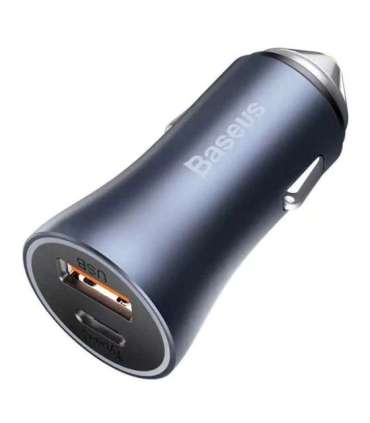 Baseus Golden Contactor Pro car charger, 2x USB, 40W (gray)