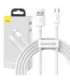 Baseus Simple Wisdom Data Cable Kit USB to Micro 2.1A (2PCS/Set) 1.5m White