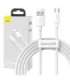 Baseus Simple Wisdom Data Cable Kit USB to Micro 2.1A (2PCS/Set) 1.5m White