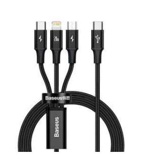 Baseus Rapid Series 3-in-1 cable USB-C For M+L+T 20W 1.5m Black