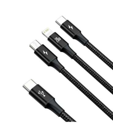 Baseus Rapid Series 3-in-1 cable USB-C For M+L+T 20W 1.5m Black