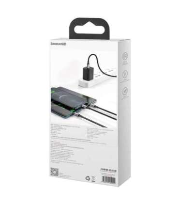 Baseus Rapid Series 3-in-1 cable USB-C For M+L+T 20W 1.5m Black