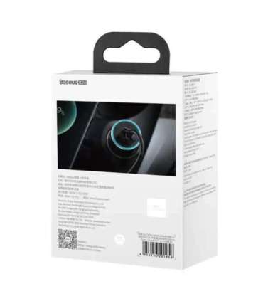 Ładowarka samochodowa Baseus Golden Contactor Pro, USB + USB-C, QC4.0+, PD, SCP, 40W (szara) + kabel USB do USB-C 1m (czarny)