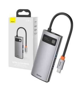 Hub 4in1 Baseus Metal Gleam Series, USB-C to USB 3.0 + USB 2.0 + HDMI + USB-C PD
