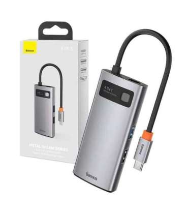 Hub 4in1 Baseus Metal Gleam Series, USB-C to USB 3.0 + USB 2.0 + HDMI + USB-C PD