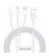 USB cable 3in1 Baseus Superior Series, USB to micro USB / USB-C / Lightning, 3.5A, 1.2m (white)