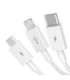 USB cable 3in1 Baseus Superior Series, USB to micro USB / USB-C / Lightning, 3.5A, 1.2m (white)