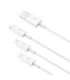 USB cable 3in1 Baseus Superior Series, USB to micro USB / USB-C / Lightning, 3.5A, 1.2m (white)