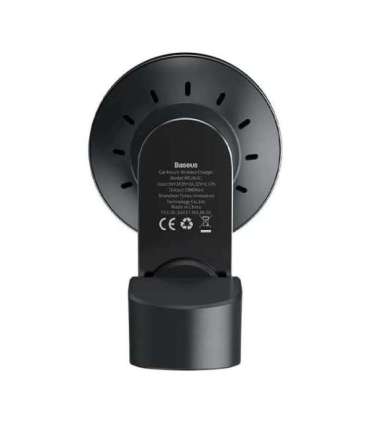 Baseus Big Energy car mount with wireless charger 15W for Iphone 12 / Iphone 13 (Black)