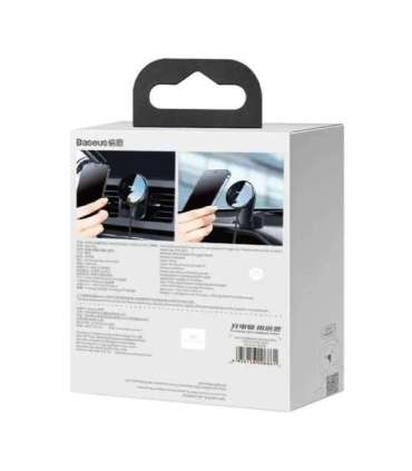 Baseus Big Energy car mount with wireless charger 15W for Iphone 12 / Iphone 13 (Black)