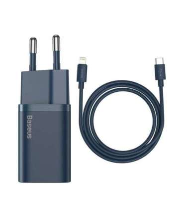 Baseus Super Si Quick Charger 1C 20W with USB-C cable for Lightning 1m (blue)