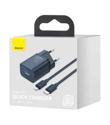Baseus Super Si Quick Charger 1C 20W with USB-C cable for Lightning 1m (blue)