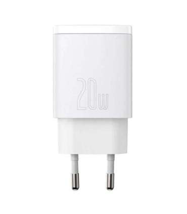 Baseus Compact Quick Charger, USB, USB-C, 20W (white)