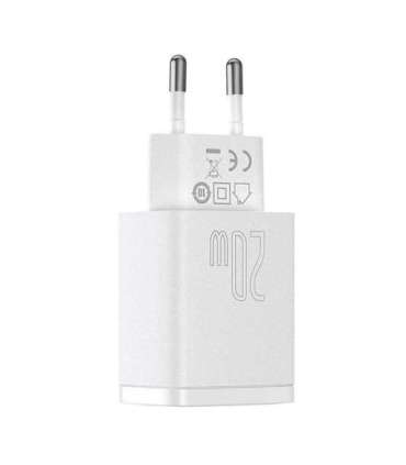 Baseus Compact Quick Charger, USB, USB-C, 20W (white)