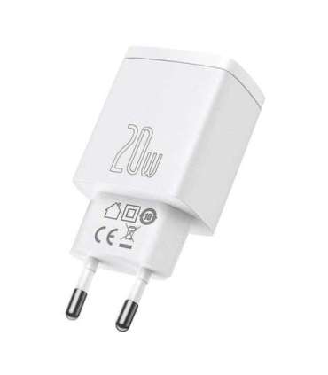 Baseus Compact Quick Charger, USB, USB-C, 20W (white)