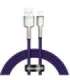 USB cable for Lightning Baseus Cafule, 2.4A, 1m (purple)